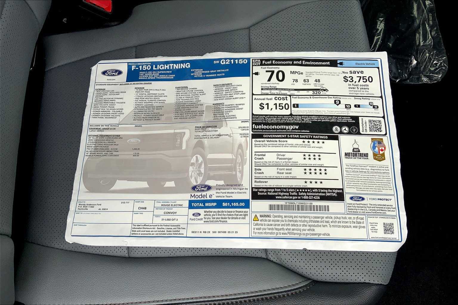 New 2025 Ford F150 Lightning Lariat image 17