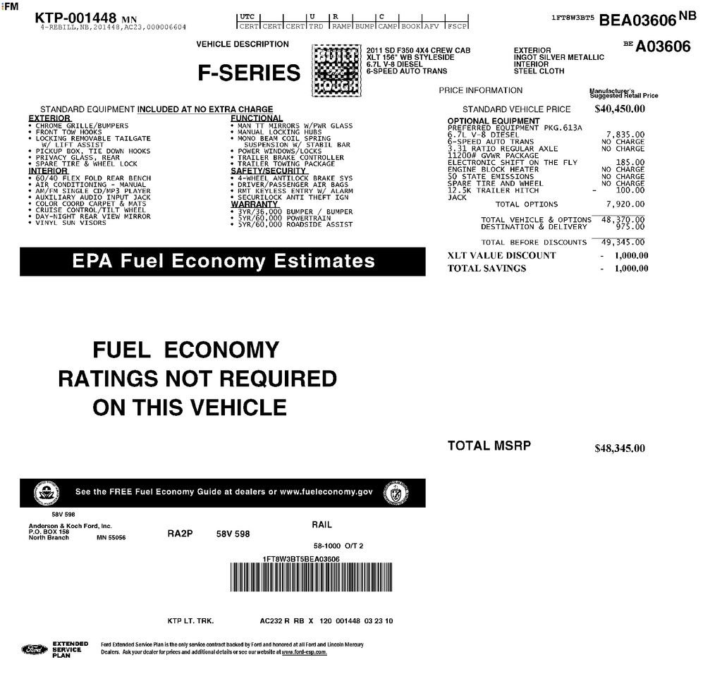 Used 2011 Ford F350 XLT AWD/4WD image 5