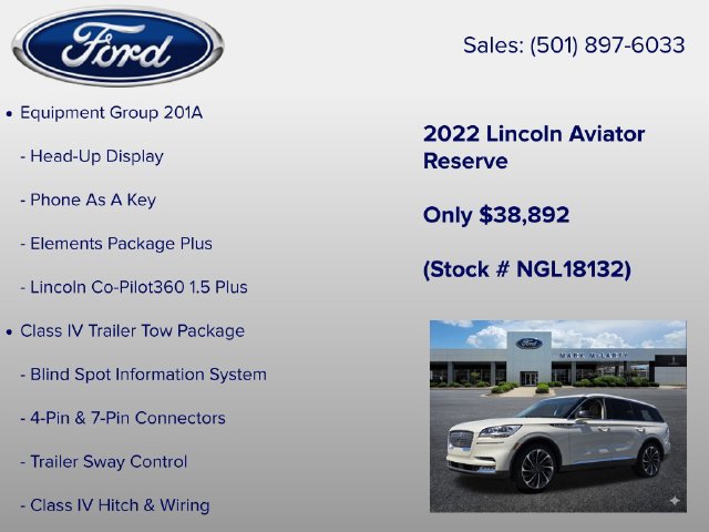 Certified 2022 Lincoln Aviator Reserve w/ Equipment Group 201A AWD/4WD image 7