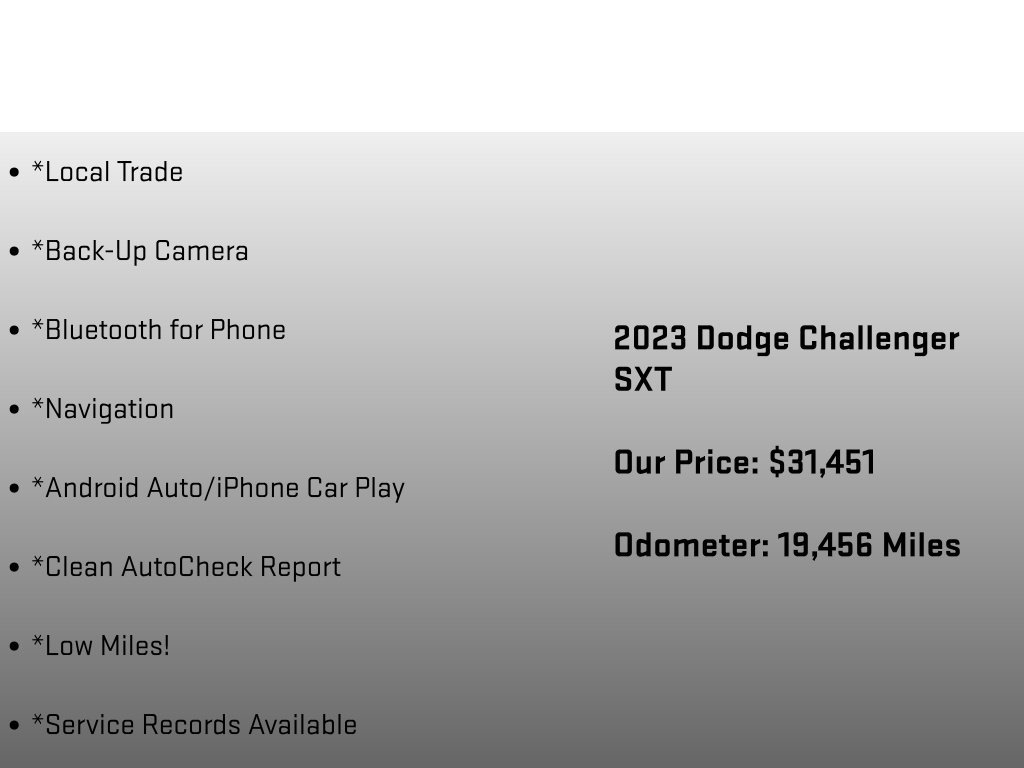Used 2023 Dodge Challenger SXT w/ Blacktop Package AWD/4WD image 18
