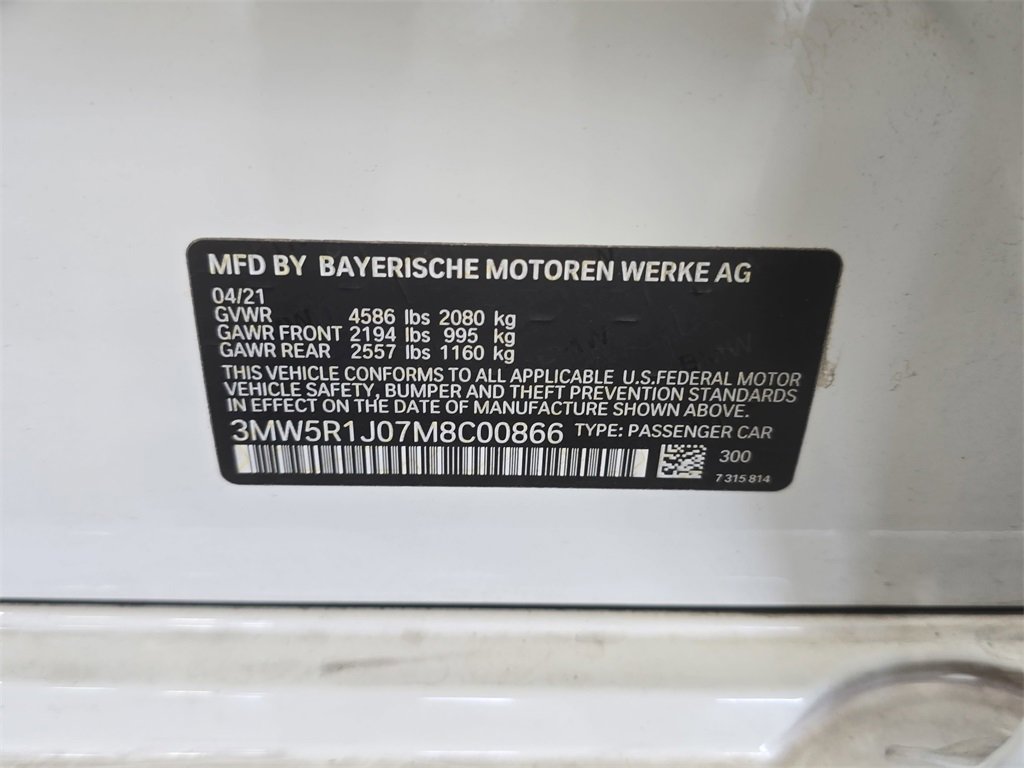 Used 2021 BMW 330i Sedan w/ Convenience Package image 28