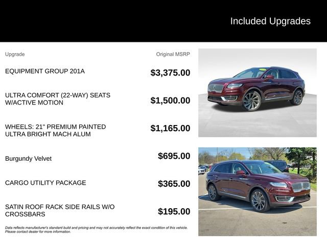 Used 2020 Lincoln Nautilus Reserve w/ Equipment Group 201A FWD image 8