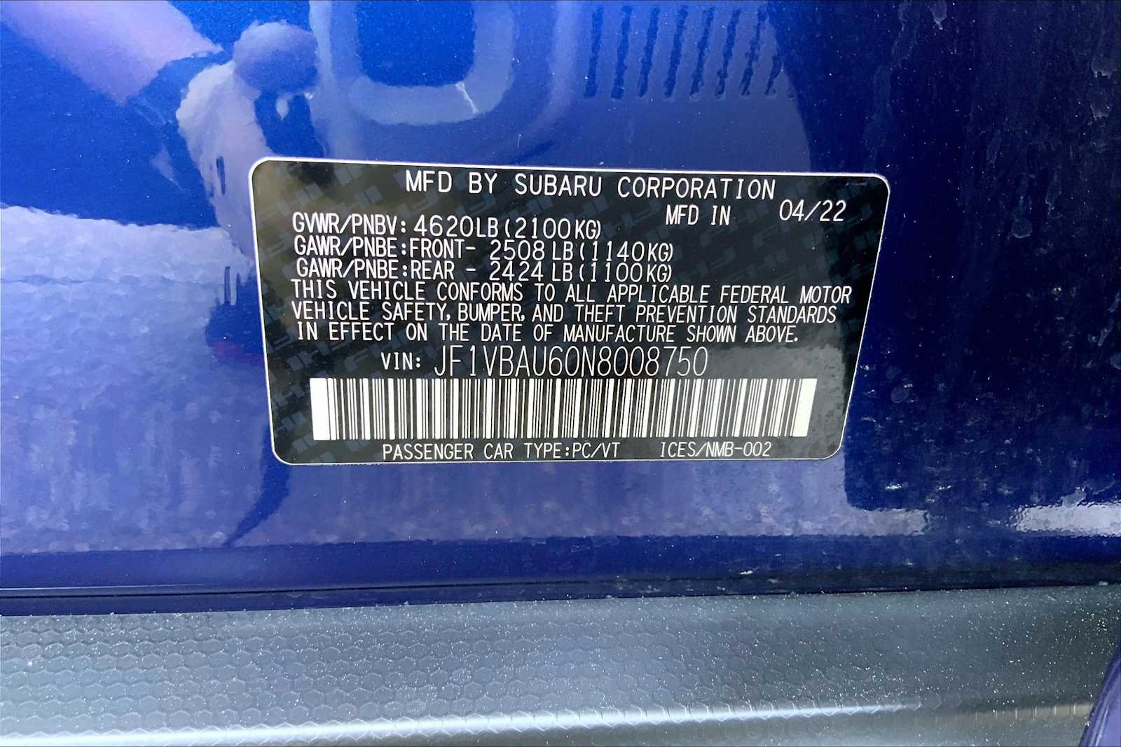 Used 2022 Subaru WRX GT AWD/4WD image 53