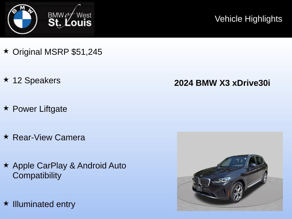 Used 2024 BMW X3 xDrive30i AWD/4WD image 8