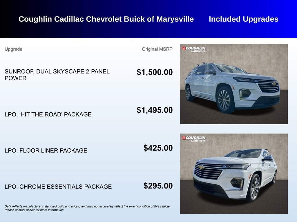 Used 2023 Chevrolet Traverse Premier w/ LPO, 'HIT The Road' Package image 3