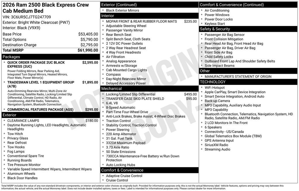 Certified 2026 RAM 2500 Tradesman AWD/4WD image 27