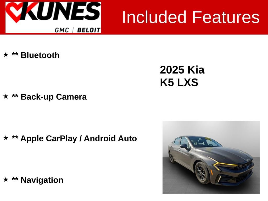 Used 2025 Kia K5 LXS FWD image 2