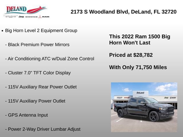 Used 2022 RAM 1500 Big Horn RWD image 15