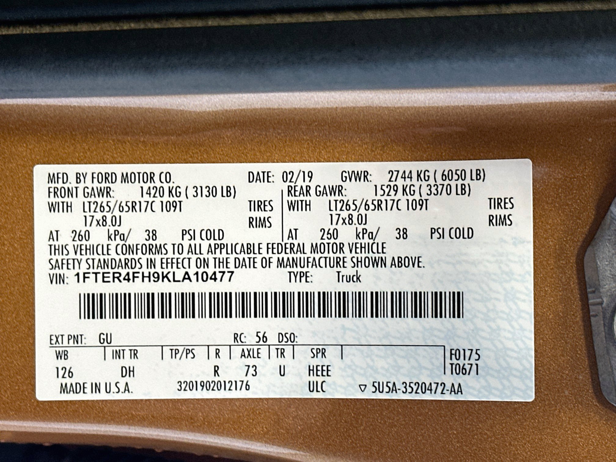 Used 2019 Ford Ranger Lariat w/ Equipment Group 501A Mid AWD/4WD image 12
