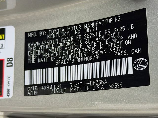 Used 2021 Lexus ES 350 w/ Premium Package image 32