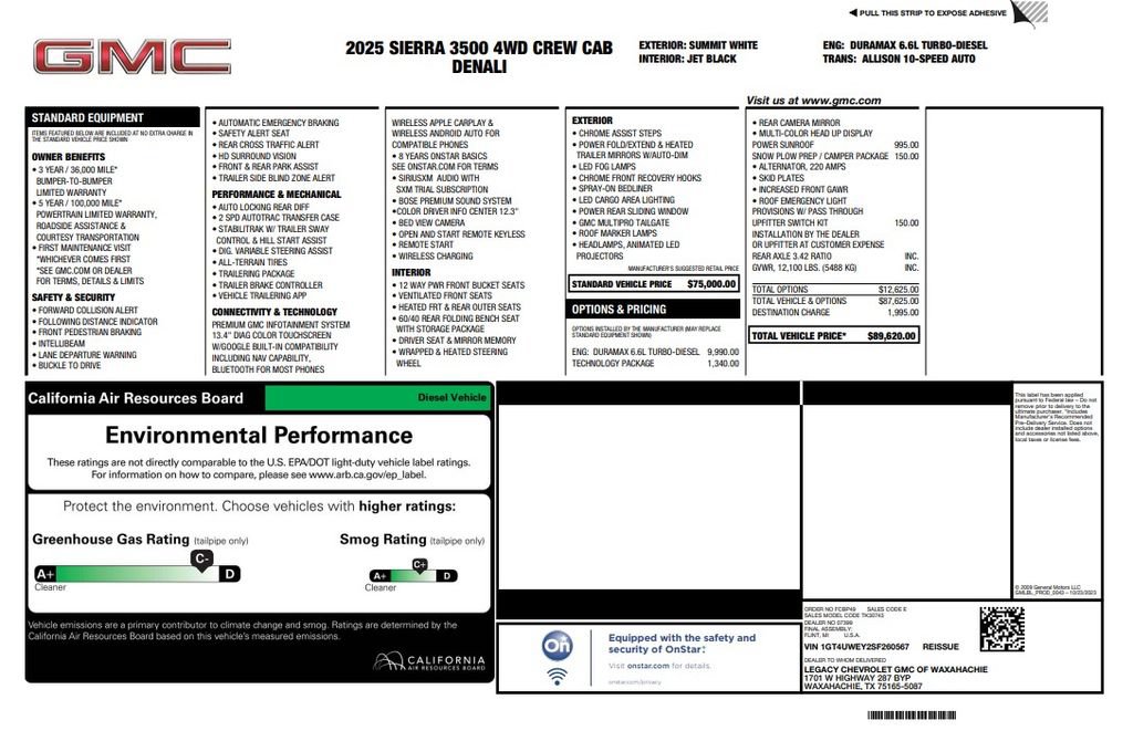 Used 2025 GMC Sierra 3500 Denali w/ Technology Package AWD/4WD image 2