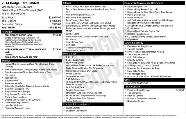 Used 2014 Dodge Dart Limited w/ Technology Group image 7