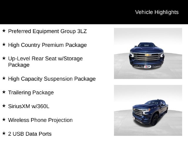 Used 2022 Chevrolet Silverado 1500 High Country w/ High Country Premium Package AWD/4WD image 13