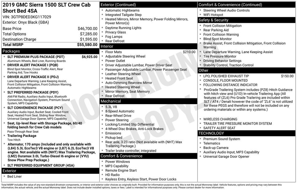 Used 2019 GMC Sierra 1500 SLT w/ SLT Premium Plus Package RWD image 6