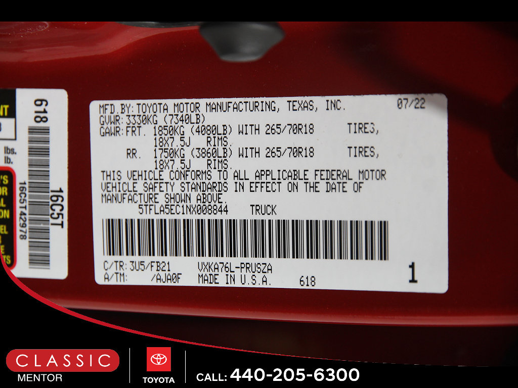 Certified 2022 Toyota Tundra SR5 w/ SR5 Convenience Package AWD/4WD image 22