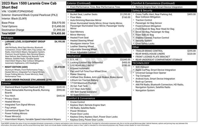 Used 2023 RAM 1500 Laramie AWD/4WD image 56