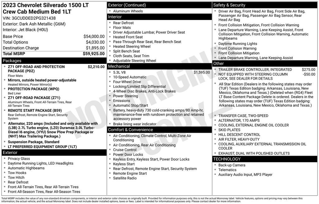 Used 2023 Chevrolet Silverado 1500 LT AWD/4WD image 11