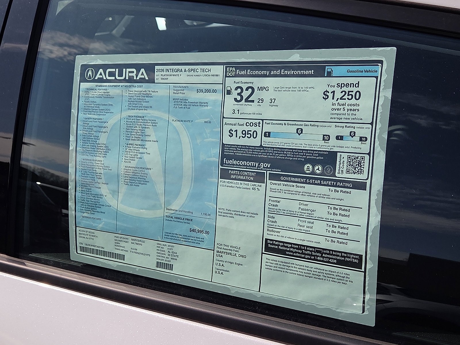New 2026 Acura Integra A-Spec FWD image 5
