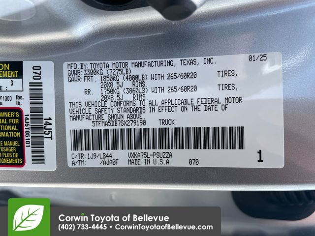 Certified 2025 Toyota Tundra 1794 Edition w/ TRD Off-Road Package AWD/4WD image 24