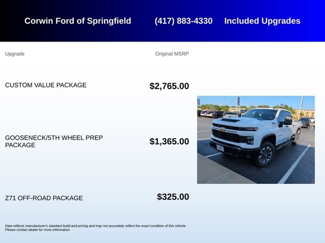 Used 2024 Chevrolet Silverado 2500 Custom w/ Custom Value Package AWD/4WD image 5