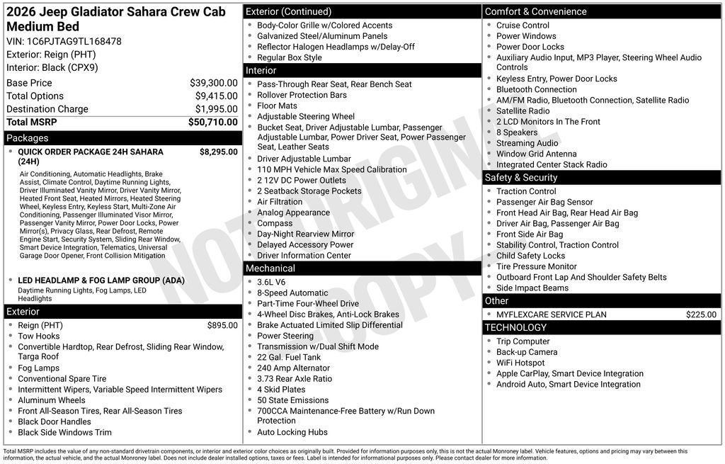 New 2026 Jeep Gladiator Mojave AWD/4WD image 5