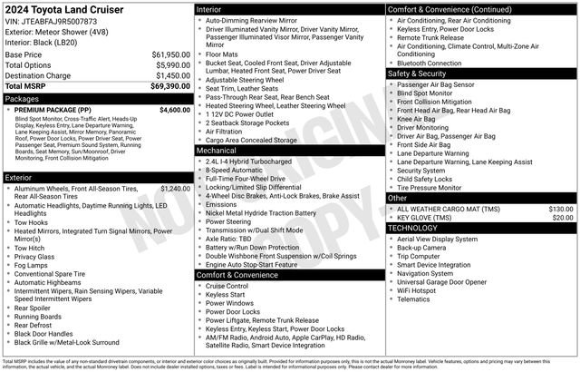 Used 2024 Toyota Land Cruiser w/ Premium Package AWD/4WD image 27
