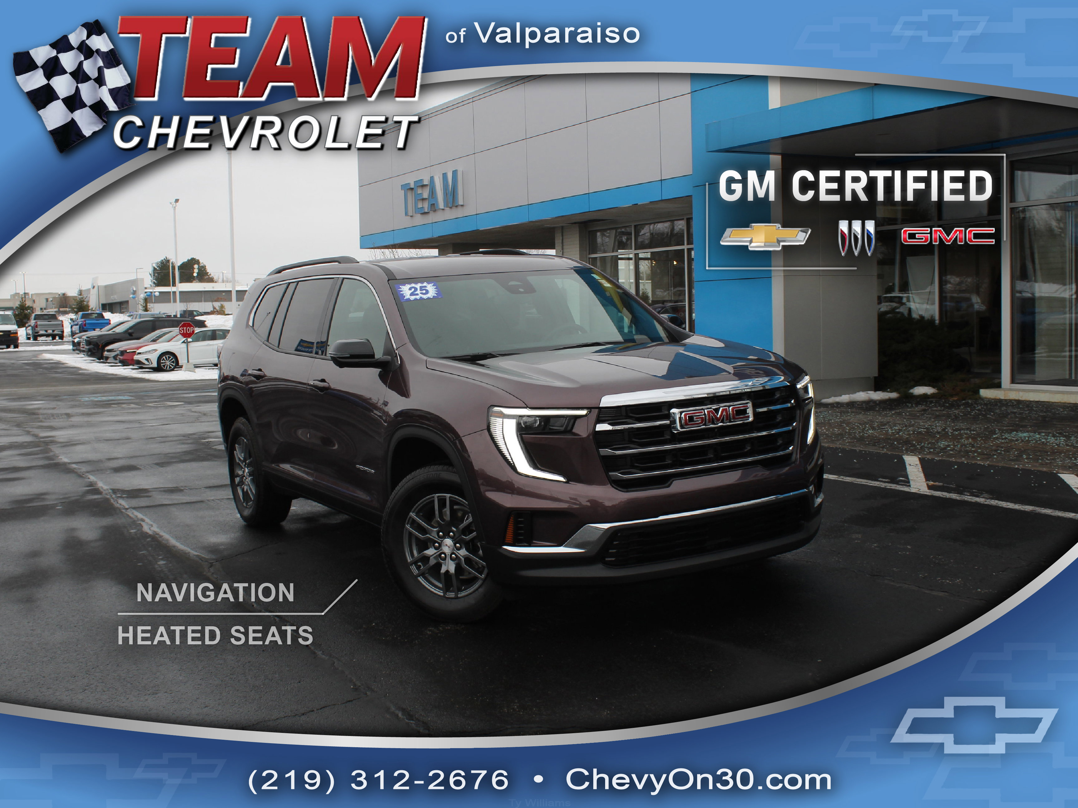 Certified 2025 GMC Acadia Elevation w/ LPO, Floor Liner Package