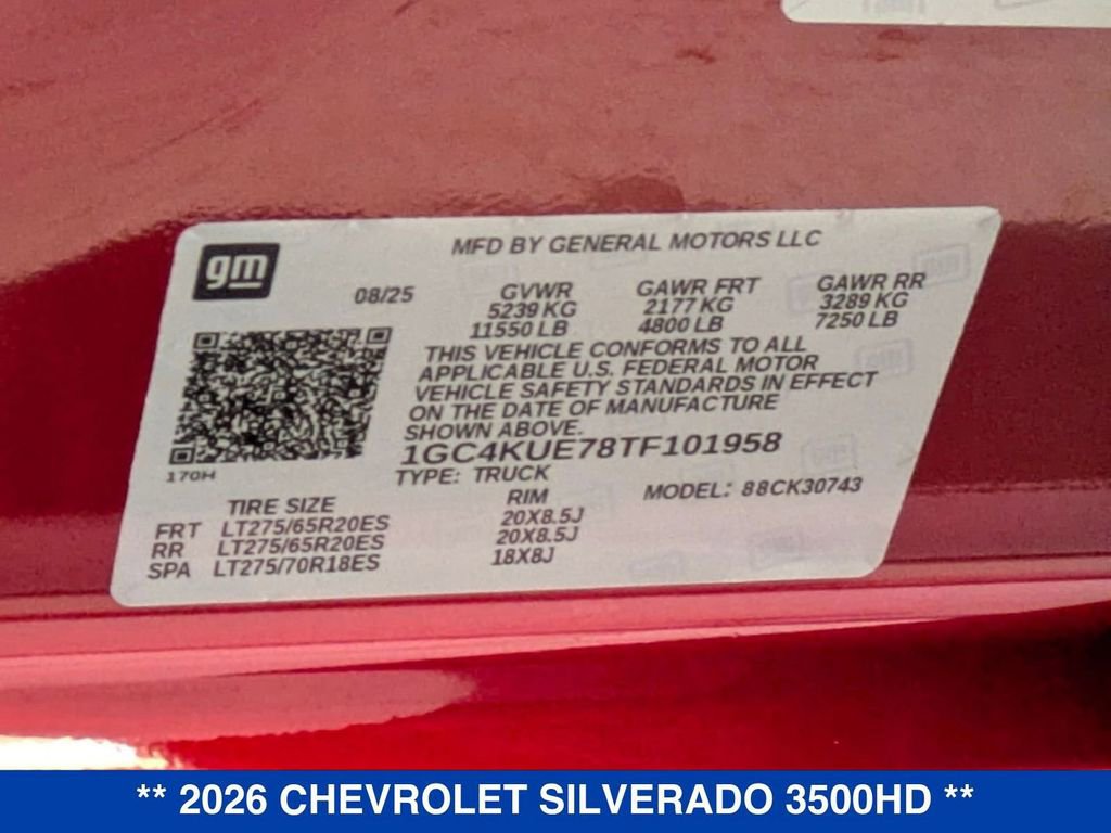 New 2026 Chevrolet Silverado 3500 LTZ w/ LTZ Plus Package AWD/4WD image 38