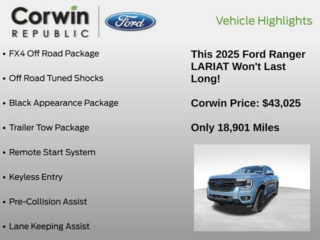 Used 2025 Ford Ranger Lariat w/ FX4 Off-Road Package image 7