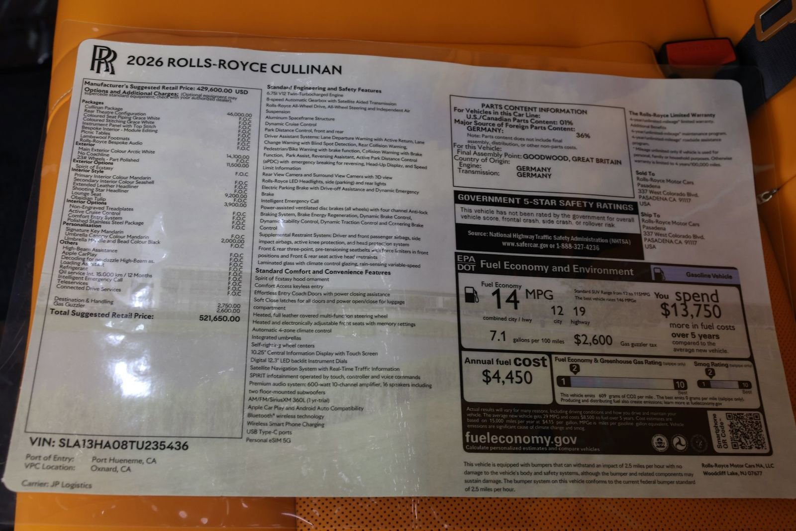 New 2026 Rolls-Royce Cullinan image 38