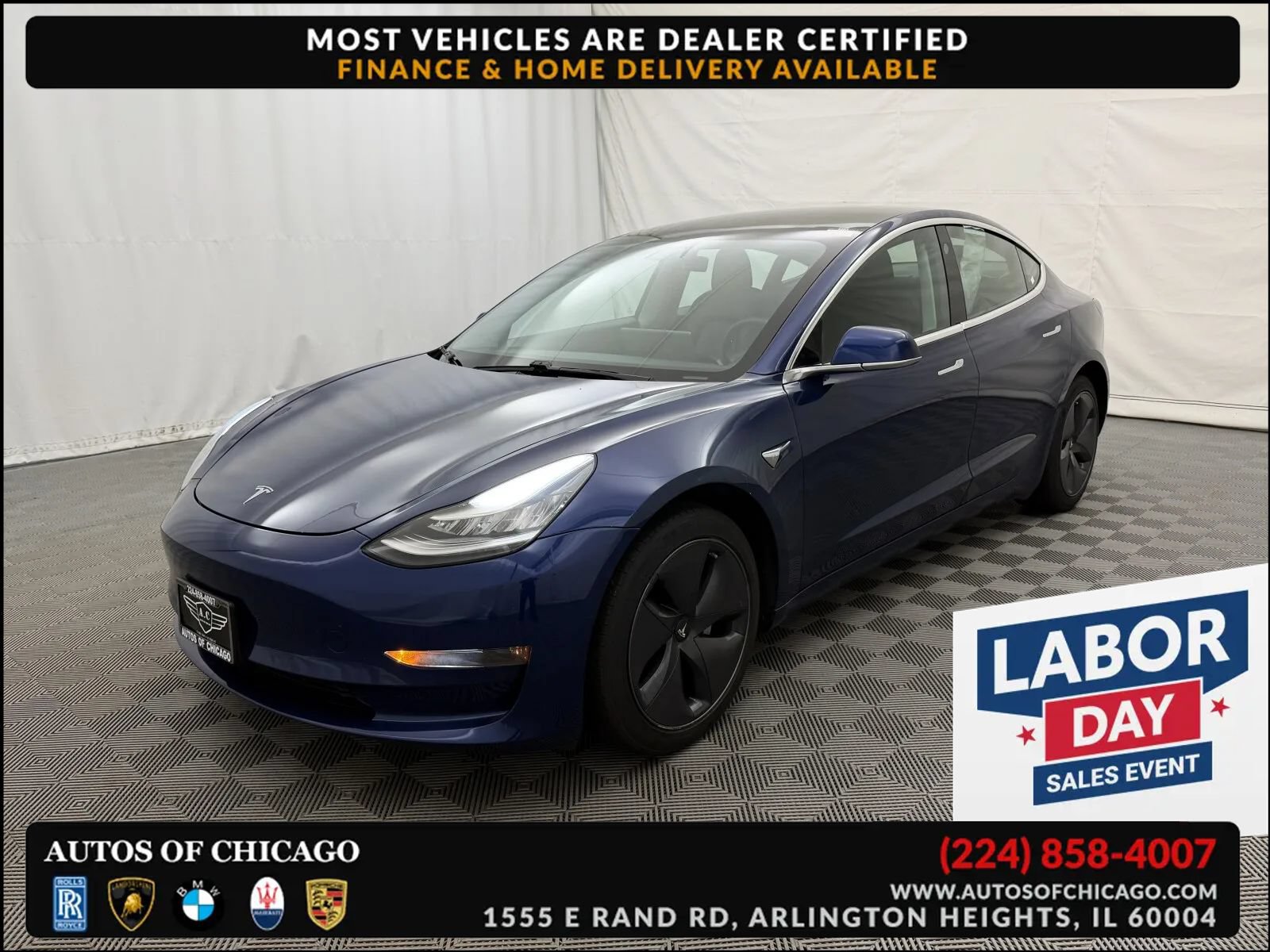 Used 2019 Tesla Model 3 Long Range AWD/4WD image 1