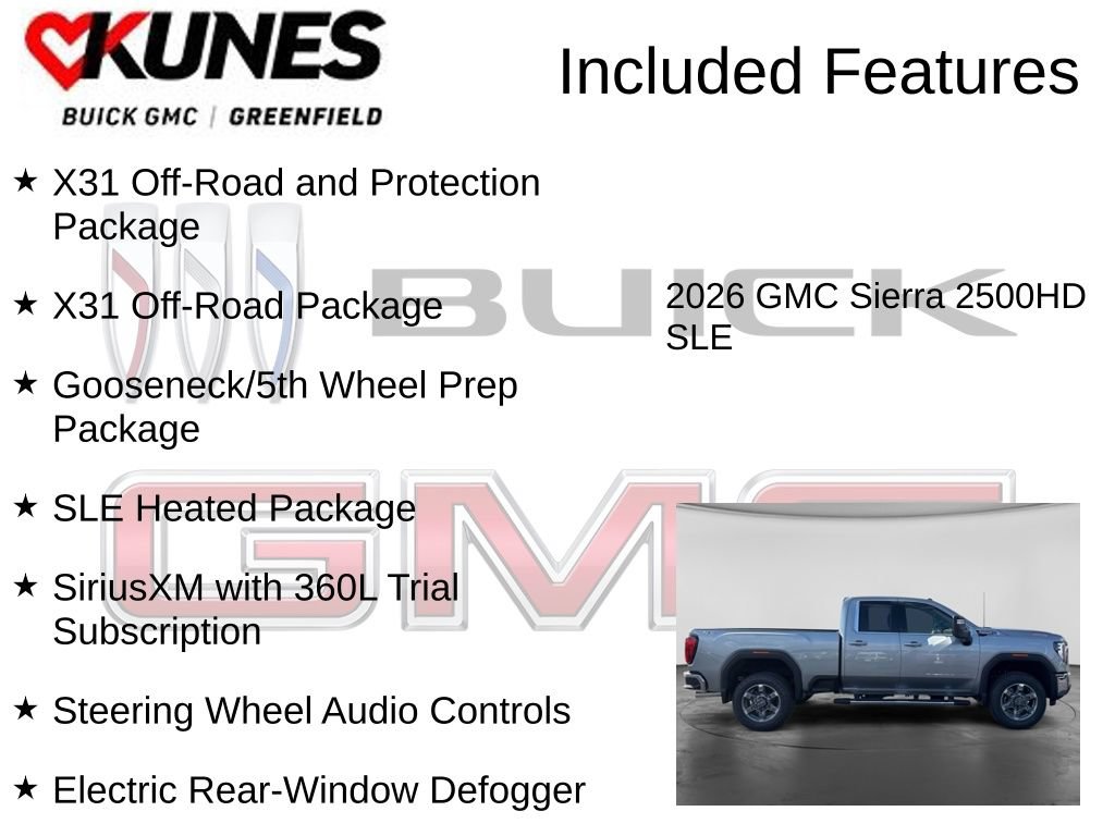 New 2026 GMC Sierra 2500 SLE w/ SLE Value Package; AWD/4WD image 4