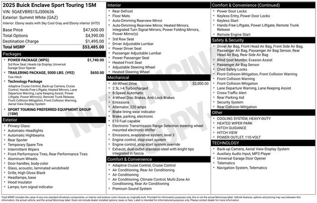 New 2025 Buick Enclave Sport Touring w/ Power Package image 3