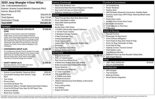 New 2025 Jeep Wrangler Willys AWD/4WD image 5