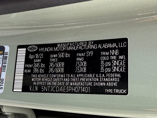 Certified 2023 Hyundai Santa Cruz SEL w/ Activity Package AWD/4WD image 39