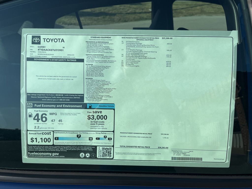 New 2026 Toyota Camry SE image 46