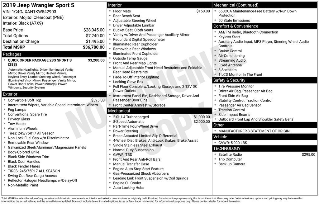 Used 2019 Jeep Wrangler Sport S image 6