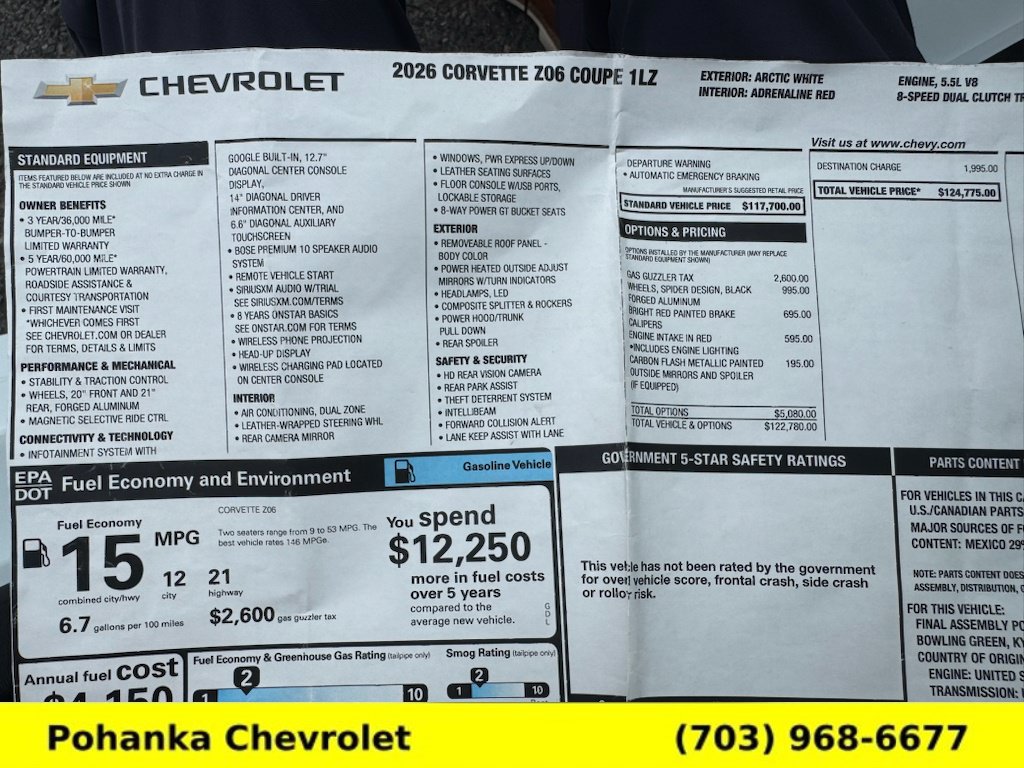 Used 2026 Chevrolet Corvette Z06 RWD image 27