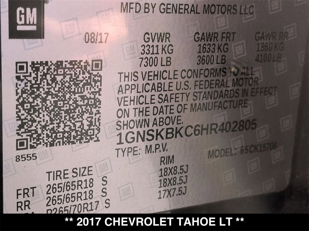 Used 2017 Chevrolet Tahoe LT image 29