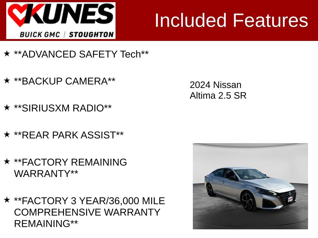 Used 2024 Nissan Altima 2.5 SR FWD image 2