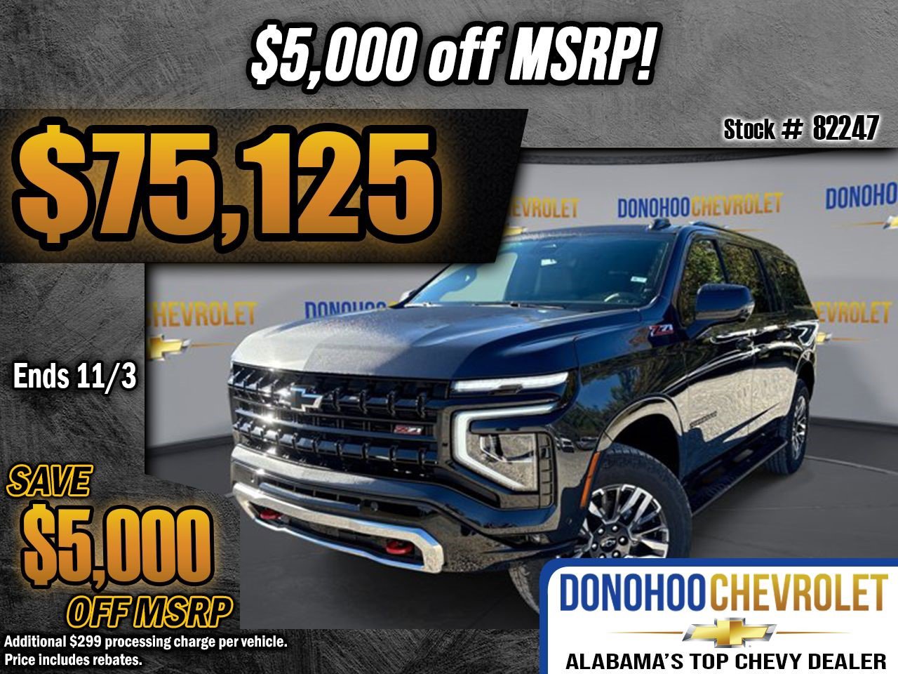 New 2026 Chevrolet Suburban Z71 image 1