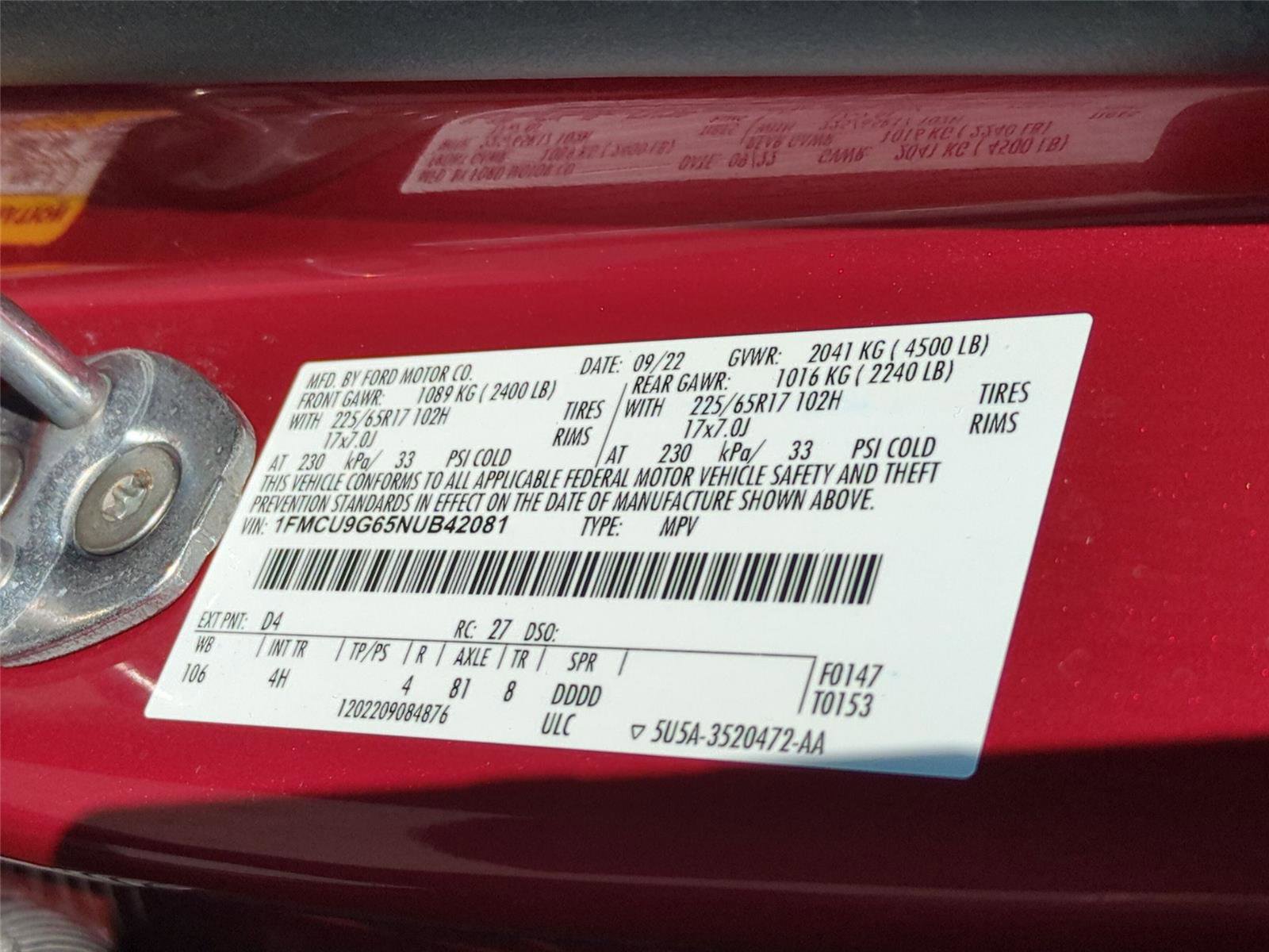 Used 2022 Ford Escape SE w/ Convenience Package image 23