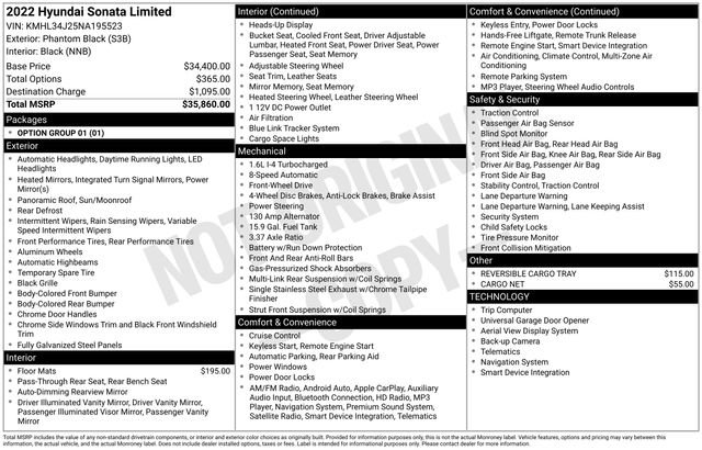 Used 2022 Hyundai Sonata Limited image 17