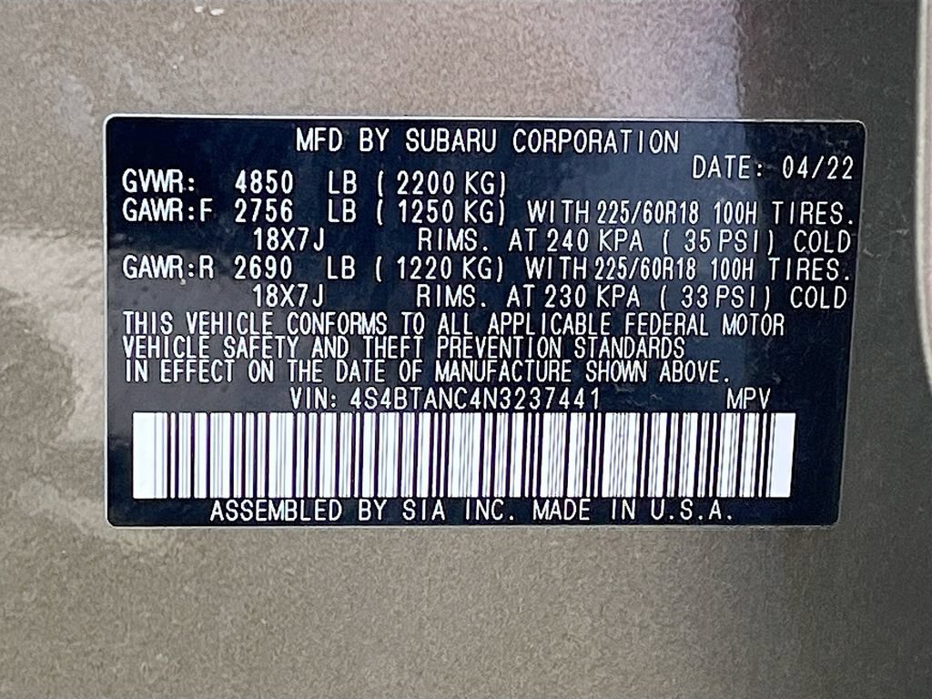 Used 2022 Subaru Outback Limited w/ Popular Package #2 AWD/4WD image 34