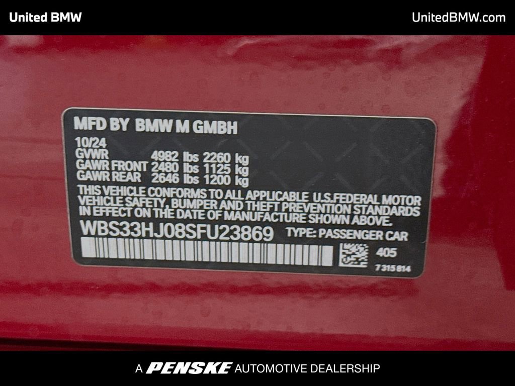 Used 2025 BMW M3 Competition w/ M Carbon Exterior Package image 14