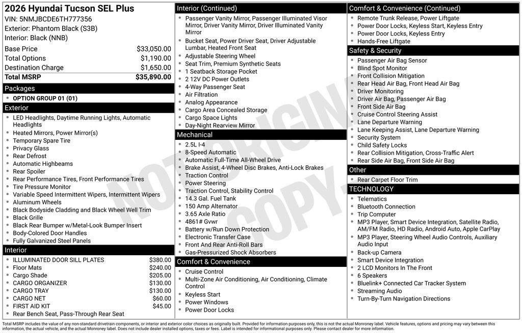 New 2026 Hyundai Tucson SEL Plus AWD/4WD image 27