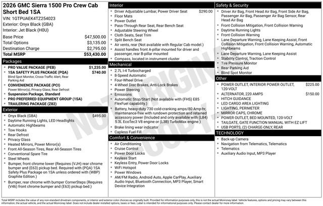 New 2026 GMC Sierra 1500 Pro w/ Pro Value Package AWD/4WD image 4