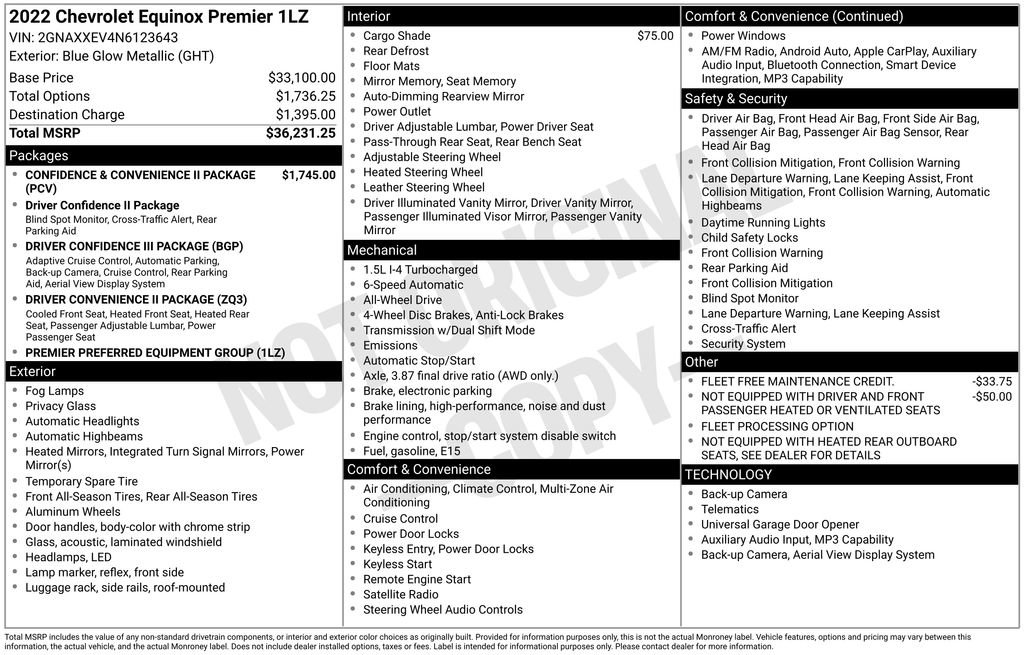 Used 2022 Chevrolet Equinox Premier AWD/4WD image 17