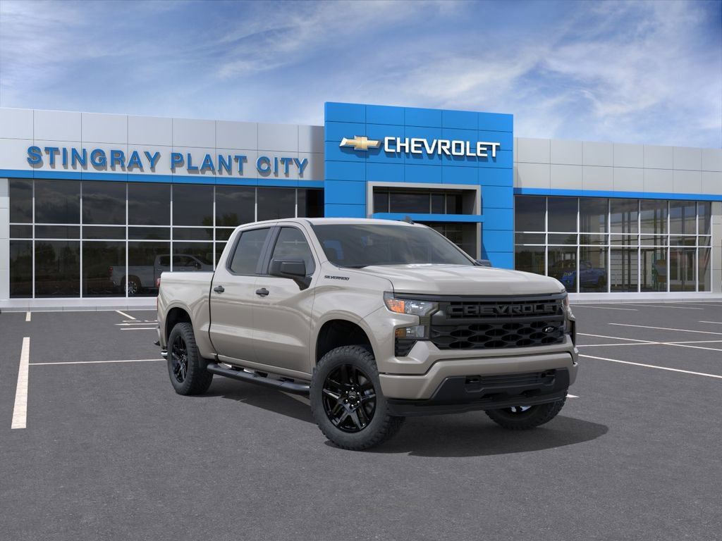 New 2026 Chevrolet Silverado 1500 Custom w/ Turbomax Blackout Package RWD image 1
