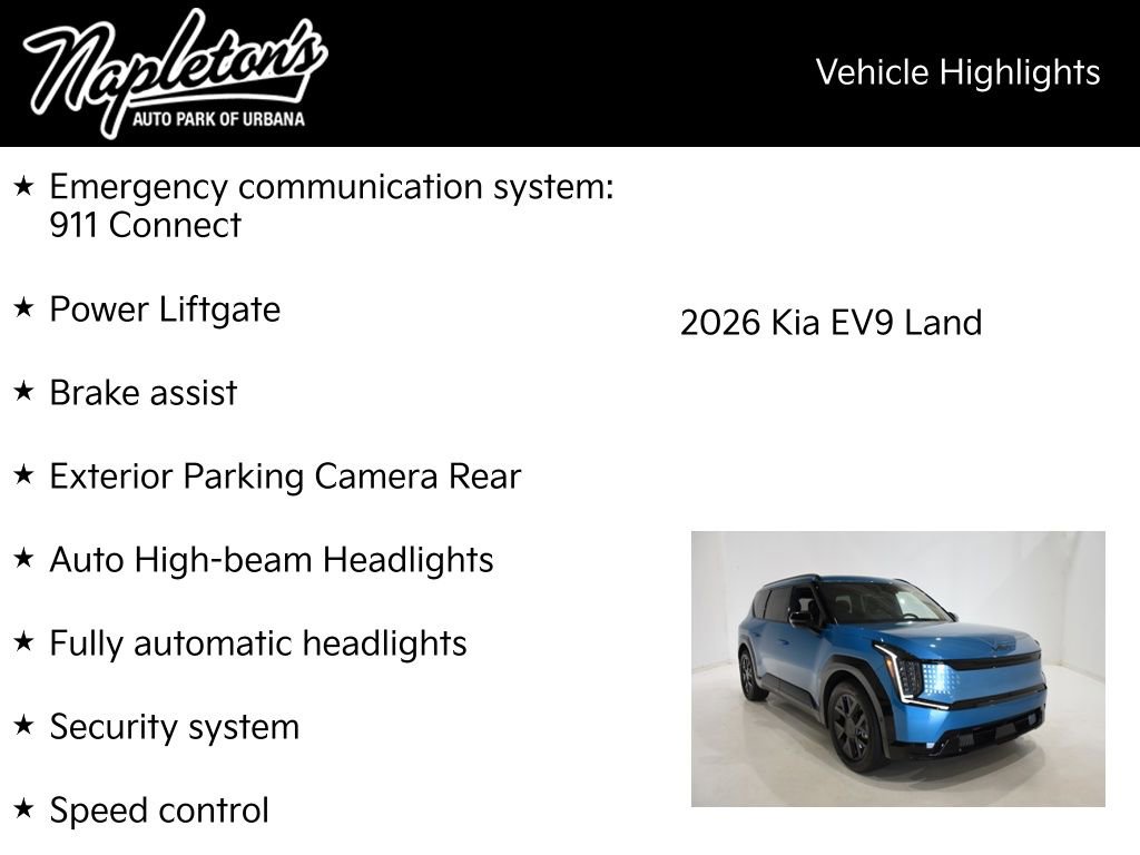 New 2026 Kia EV9 Land w/ Nightfall Edition Package image 16